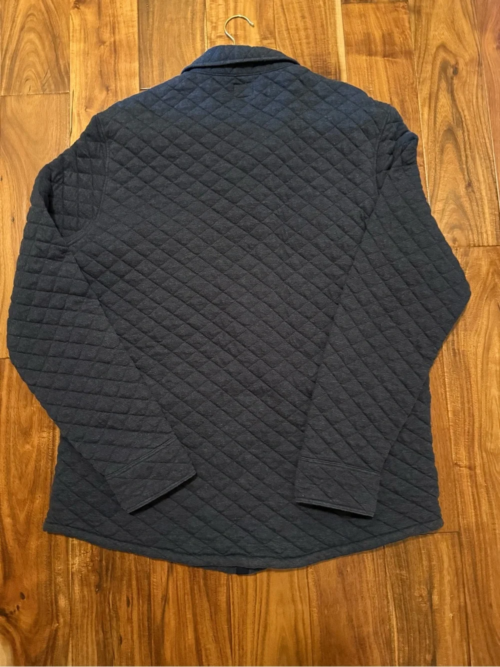 Faherty Men’s Epic Quilted Fleece CPO Shirt Jacket - Navy Melange sz XL